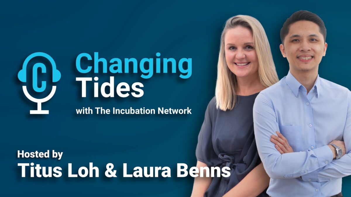 Changing Tides logo with hosts