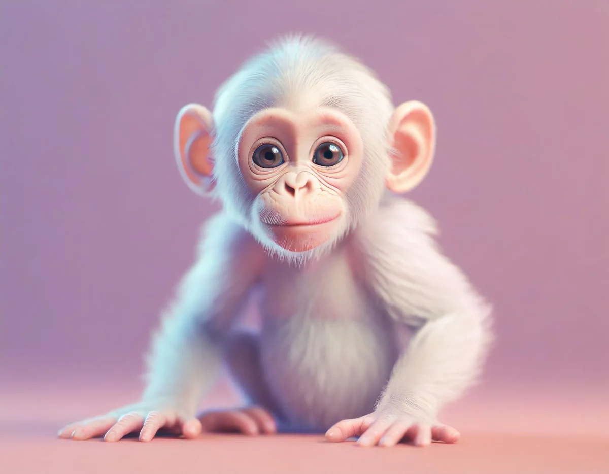 Firefly chimpance beb render 3d colores pasteles suaves fondo simple de 1 o 2 colores 82745 2