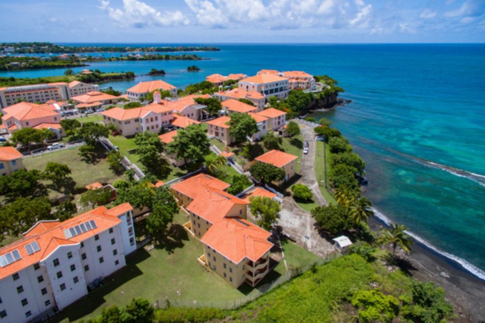 Aerial view of SGU Grenada campus 2