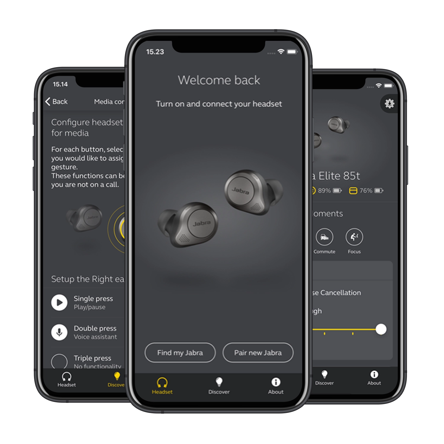 Jabra ELITE 85t ลดราคา 4,790 บาท หูฟังไร้สาย ไมค์โครโฟน 6 ตัว ตัดเสียงรบกวน Active Noise Cancellaion (ANC) 8 Application Jabra Sound+