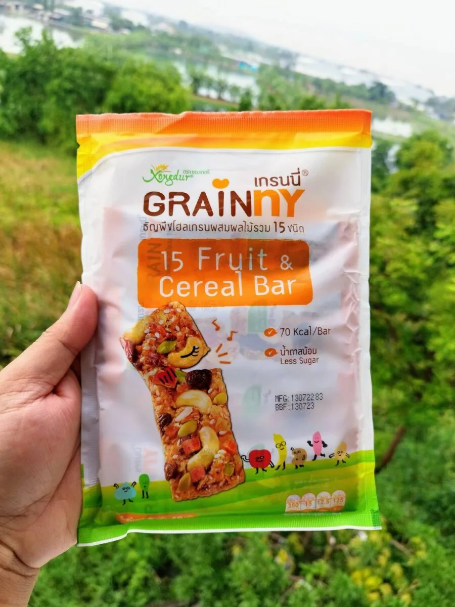 Xongdur Grainny Grainna | เกรนน่า เกรนนี่ ขนมธัญพืชและผลไม้ ซีเรียลบาร์ ไขมันต่ำ น้ำตาลน้อย ตราซองเดอร์ 8 xongdur grainny