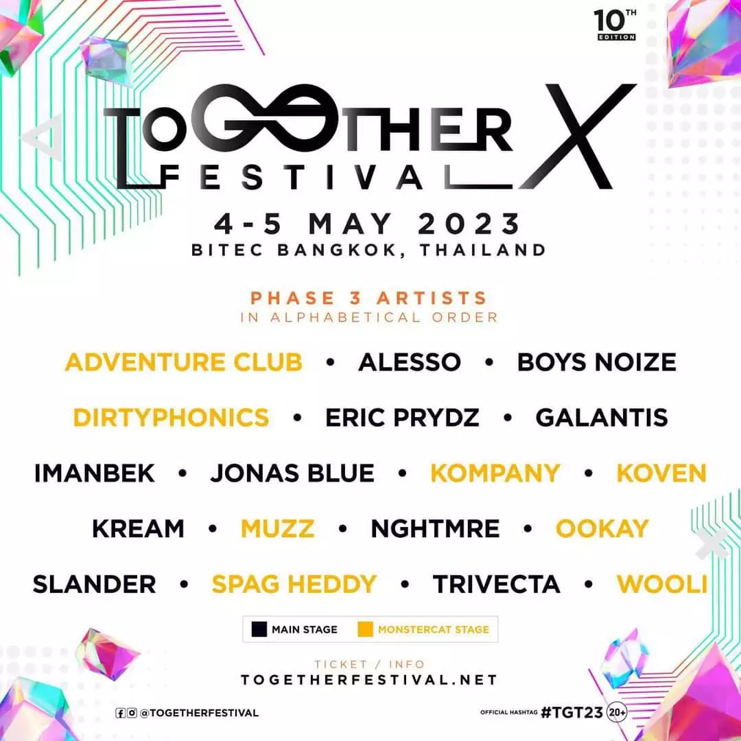 Together Festival Bangkok 2023 | จองตั๋วล่วงหน้าได้เลย เจอกัน 4-5 พฤษภาคมนี้ ไบเทคบางนา 3 Together Festival Bangkok 2023