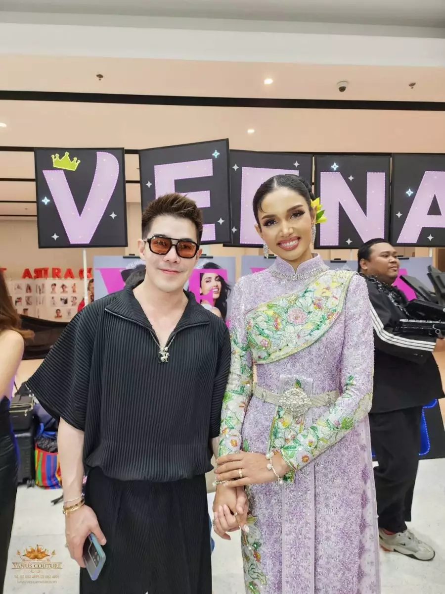 วนัช กูตูร์ ร่วมสร้างประวัติศาสตร์กับ วีนา-ปวีนา สิงห์ทักวาล บนเวที MUT 2023 คว้ารางวัล “Thai Royally Bestowed Textile Award” 7 ดร.สรรค์ สุดเกตุ ปวีนา